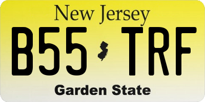 NJ license plate B55TRF