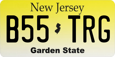 NJ license plate B55TRG