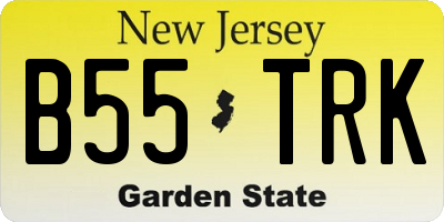 NJ license plate B55TRK