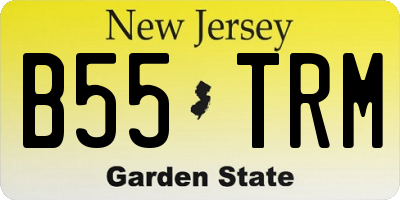 NJ license plate B55TRM