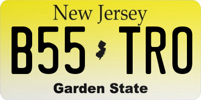NJ license plate B55TRO