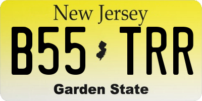 NJ license plate B55TRR