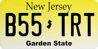 NJ license plate B55TRT