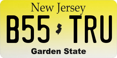 NJ license plate B55TRU