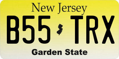 NJ license plate B55TRX