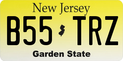 NJ license plate B55TRZ