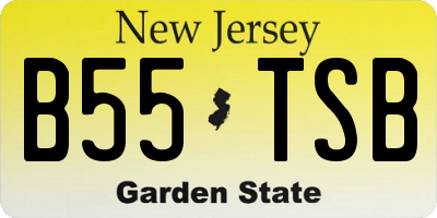 NJ license plate B55TSB
