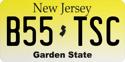 NJ license plate B55TSC