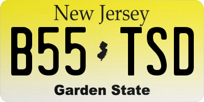 NJ license plate B55TSD