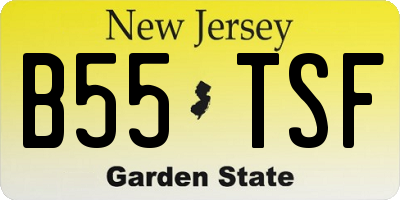 NJ license plate B55TSF