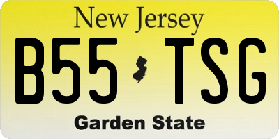 NJ license plate B55TSG