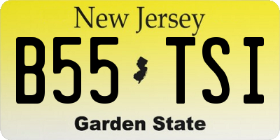 NJ license plate B55TSI