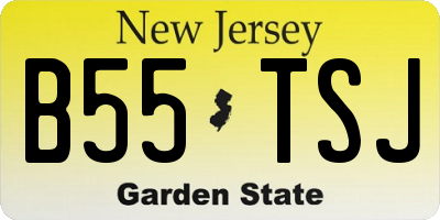 NJ license plate B55TSJ