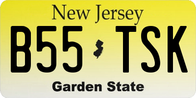 NJ license plate B55TSK