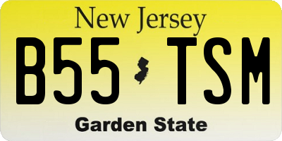 NJ license plate B55TSM