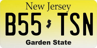 NJ license plate B55TSN