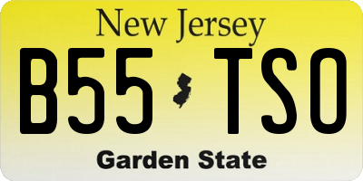 NJ license plate B55TSO