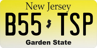 NJ license plate B55TSP