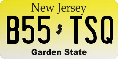 NJ license plate B55TSQ