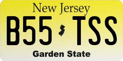NJ license plate B55TSS