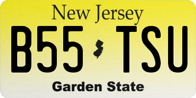 NJ license plate B55TSU