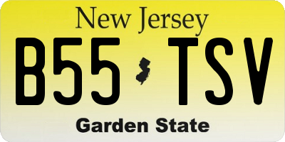 NJ license plate B55TSV