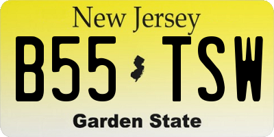 NJ license plate B55TSW