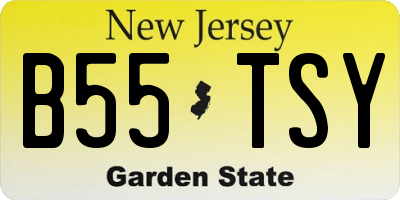 NJ license plate B55TSY