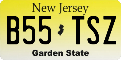 NJ license plate B55TSZ