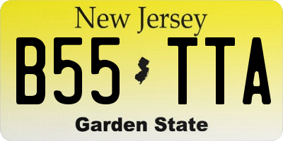 NJ license plate B55TTA