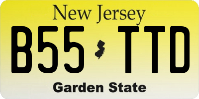 NJ license plate B55TTD