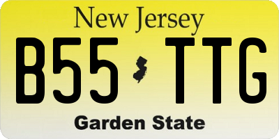 NJ license plate B55TTG