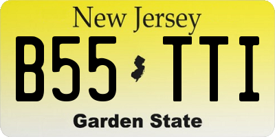 NJ license plate B55TTI