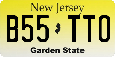 NJ license plate B55TTO