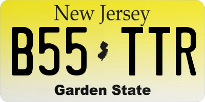 NJ license plate B55TTR