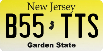 NJ license plate B55TTS