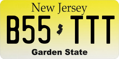 NJ license plate B55TTT
