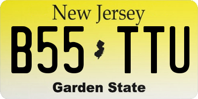 NJ license plate B55TTU