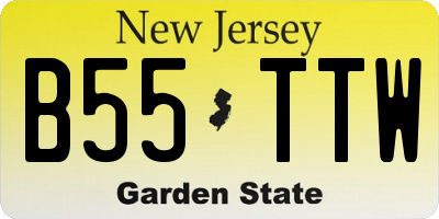 NJ license plate B55TTW