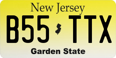 NJ license plate B55TTX