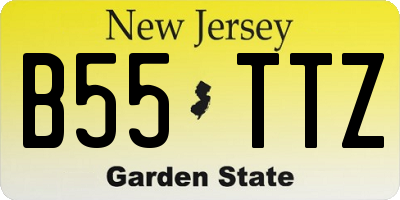 NJ license plate B55TTZ