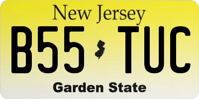 NJ license plate B55TUC
