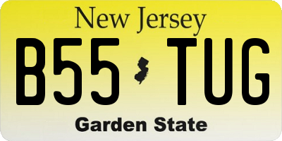 NJ license plate B55TUG