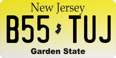 NJ license plate B55TUJ