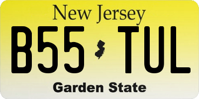 NJ license plate B55TUL