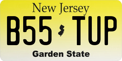 NJ license plate B55TUP