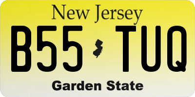 NJ license plate B55TUQ