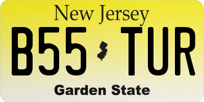 NJ license plate B55TUR