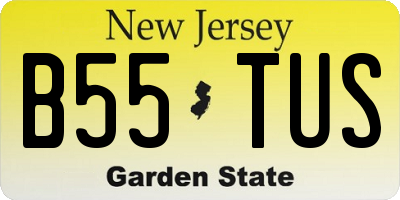 NJ license plate B55TUS