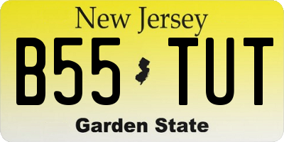 NJ license plate B55TUT